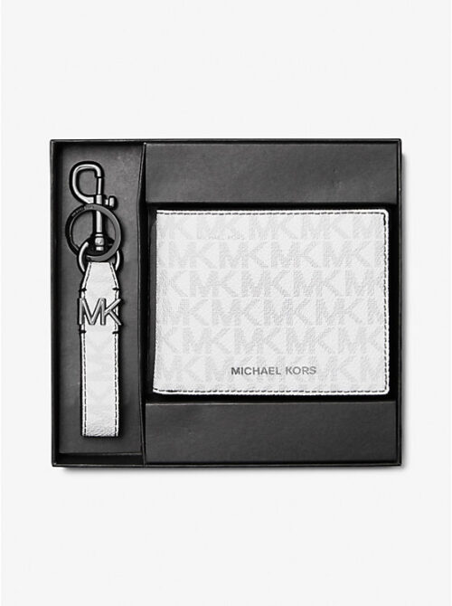 Michael Kors 2025 Collection Logo Wallet and Key Chain Gift Set