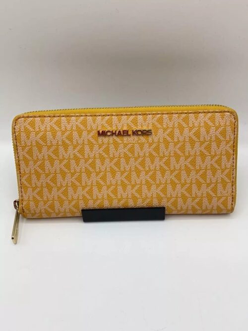 Michael Kors 2025 Collection  Long wallet leather Yellow total pattern ladies