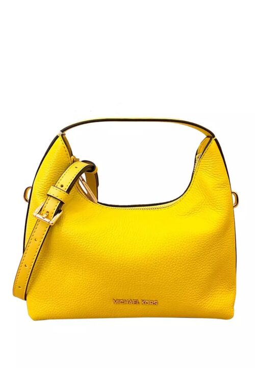 Ember Small Embellished Pebbled Leather Messenger Crossbody Bag