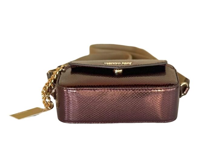 Michael Kors 2025 Collection MAISIE 2 IN 1 SMALL CAMERA CROSSBODY BAG EXOTIC PRINT in OXBLOOD - Image 5