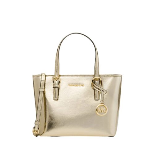 Michael Kors 2025 Collection Jet Set Travel Extra-Small Metallic Top-Zip Tote Bag