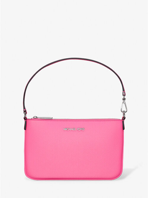 Michael Kors 2025 Collection Jet Set Small Pebbled Leather Convertible Wristlet Pink