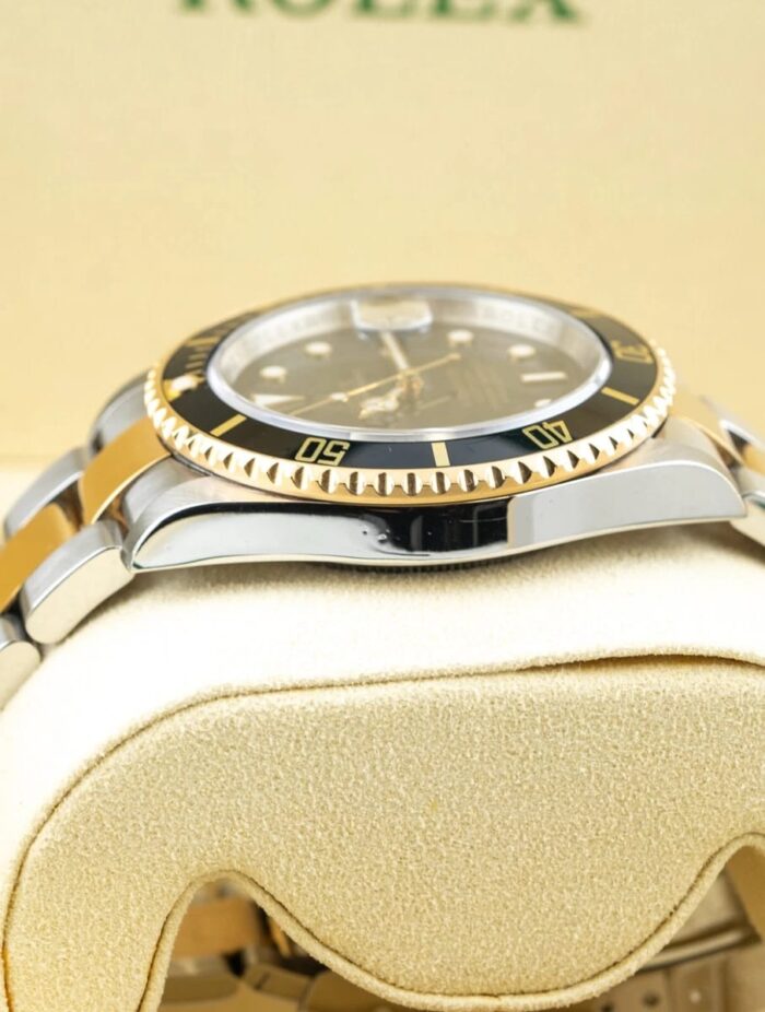 Men's Rolex 40mm Submariner Oyster Perpetual Date Steel Watch With Black Dial And Black Bezel - Image 3