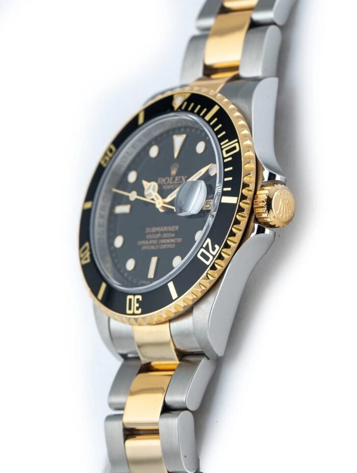 Men's Rolex 40mm Submariner Oyster Perpetual Date Steel Watch With Black Dial And Black Bezel - Image 7