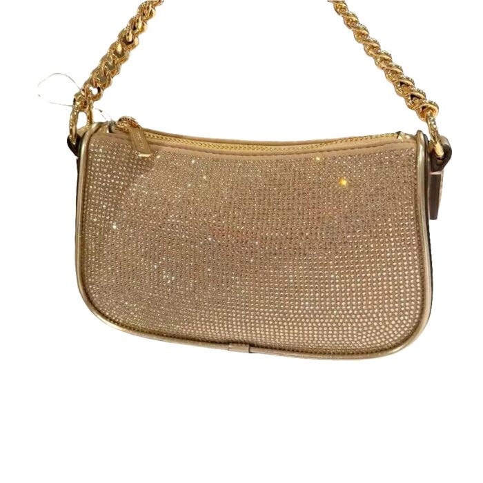 Michael Kors 2025 Collection Carmela SM Sparkling Rhinestone Pouchette Crossbody Bag - Image 2