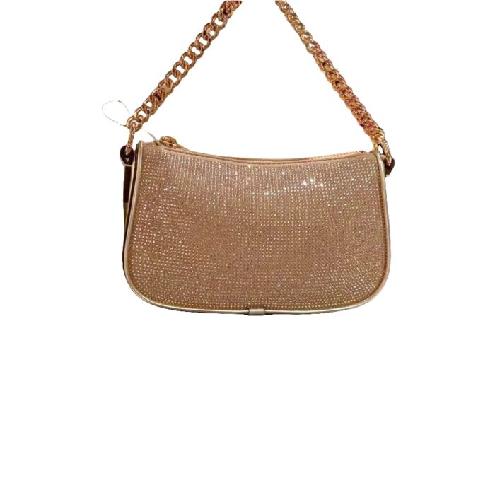 Michael Kors 2025 Collection Carmela SM Sparkling Rhinestone Pouchette Crossbody Bag - Image 3