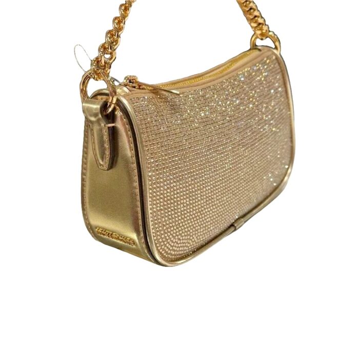 Michael Kors 2025 Collection Carmela SM Sparkling Rhinestone Pouchette Crossbody Bag - Image 4