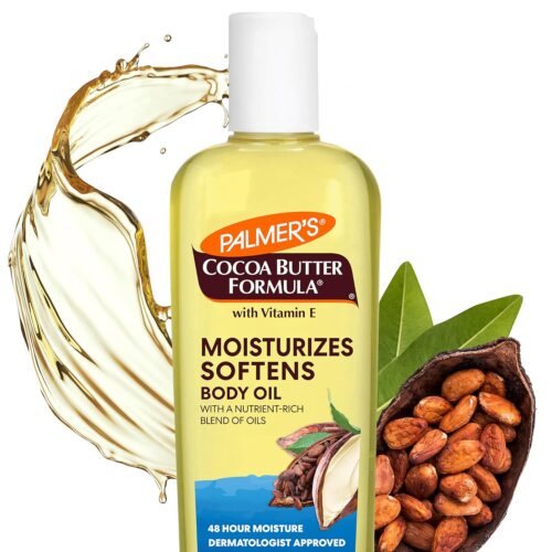 Palmer's Cocoa Butter Moisturizing Body Oil with Vitamin E, Radiant Looking Glow and Skin Hydration, Instant Absorption, Bath, Body and Shower, 250ML / 8.5 Ounces