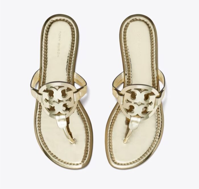 Tory Burch Women's Miller Soft Sandals, Spark Gold - Image 3
