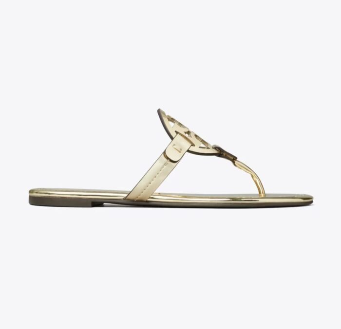 Tory Burch Women's Miller Soft Sandals, Spark Gold - Image 4