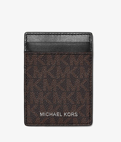 Michael Kors 2025 Collection Logo Card Case with Bill Clip