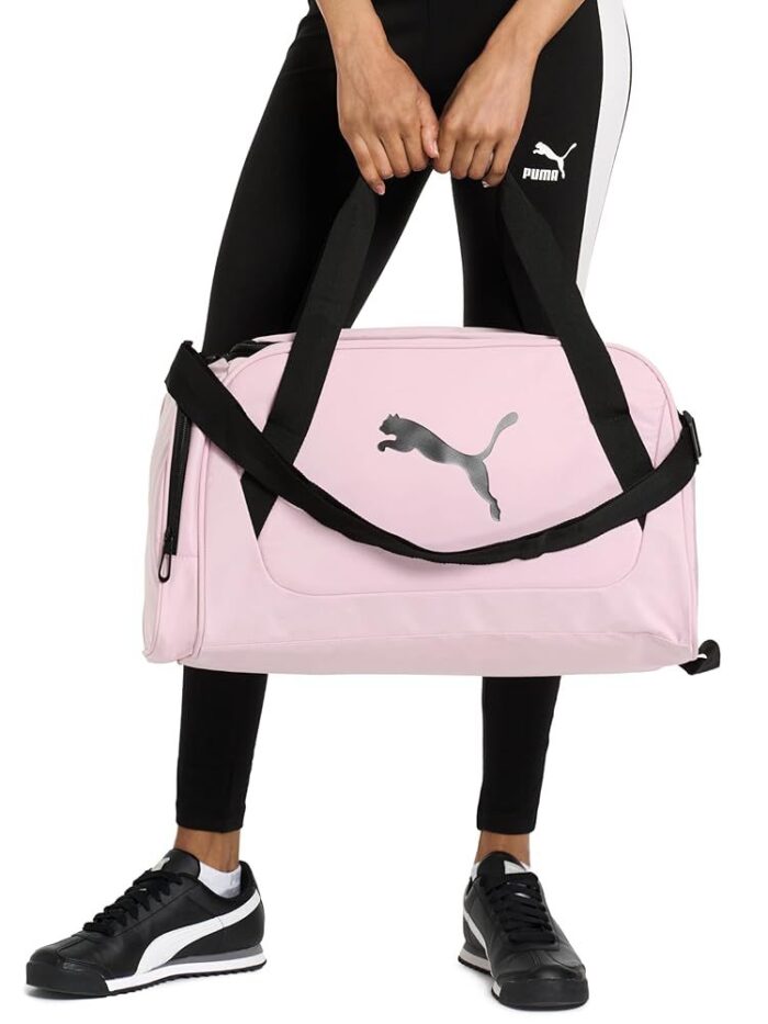 PUMA Women's Flora Duffel Bag, Rose Mauve/Black, Rose Mauve/ Black, Flora Duffel Bag - Image 3