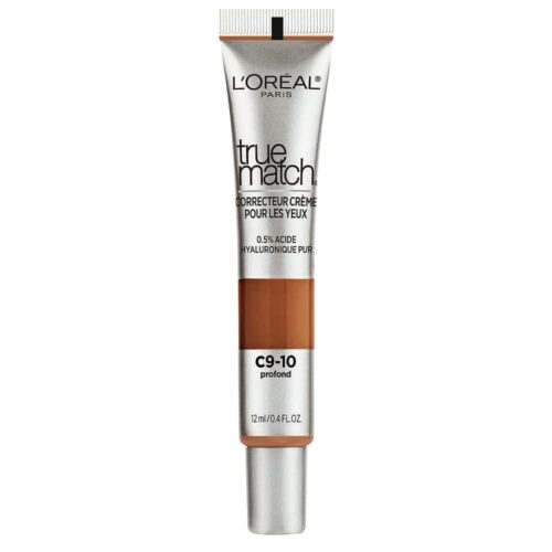 L’Oréal Paris L'Oreal True Match Eye Cream in a Concealer, 0.5% Hyaluronic Acid, Deep C9-10, 0.4 fl. Oz