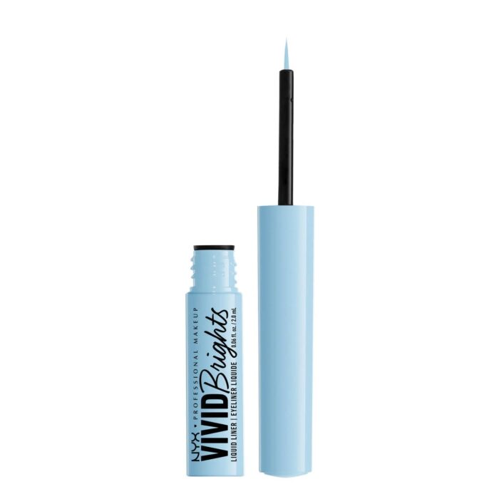 NYX Professional Makeup Vivid Brights Colored Liquid Eyeliner in Blue Thang, 0.06 fl oz - Image 3