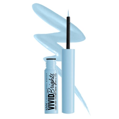 NYX Professional Makeup Vivid Brights Colored Liquid Eyeliner in Blue Thang, 0.06 fl oz