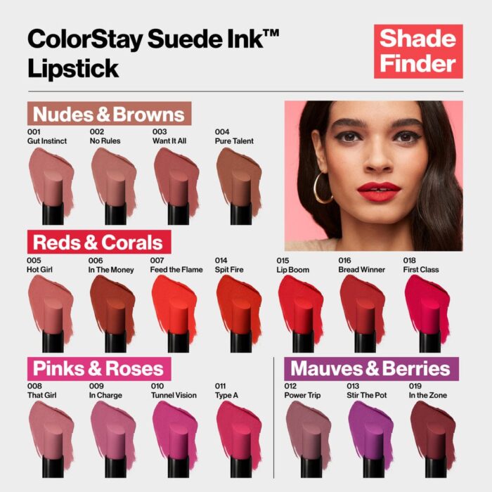 Revlon ColorStay Suede Ink™️ Lipstick (Spit Fire 014) - Image 5