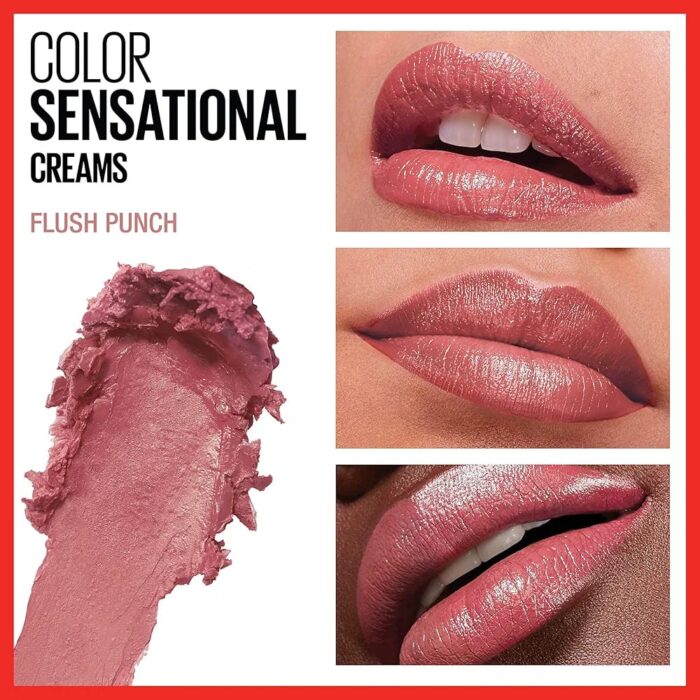 Maybelline Color Sensational The Creams Cream Finish Lipstick (222- Flush Punch) - Image 8