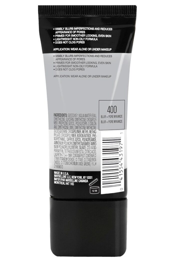 Maybelline Facestudio Master Prime Primer Makeup, Blur + Pore Minimize - Image 4