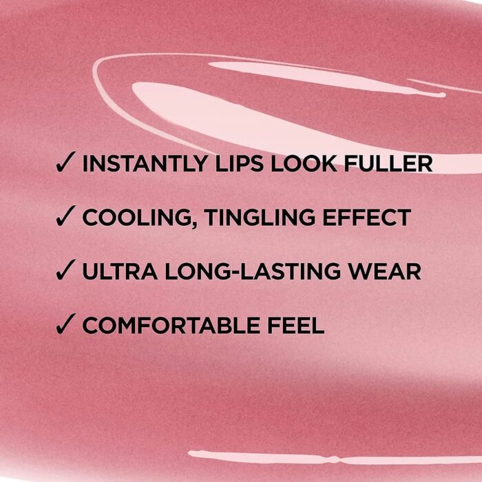 L'Oreal Paris Infallible Pro Gloss Plump Lip Gloss with Hyaluronic Acid (601-Rosy Flush) - Image 6