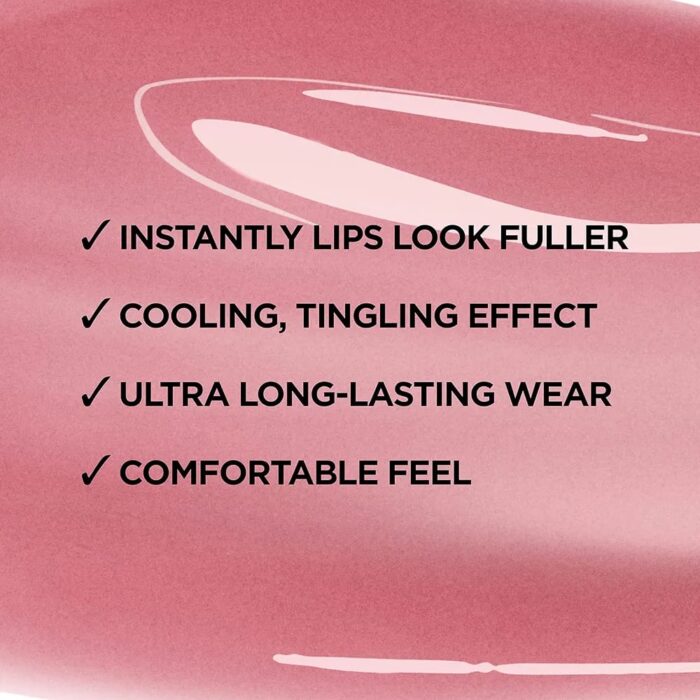 L'Oreal Paris Infallible Pro Gloss Plump Lip Gloss with Hyaluronic Acid (601-Rosy Flush) - Image 8