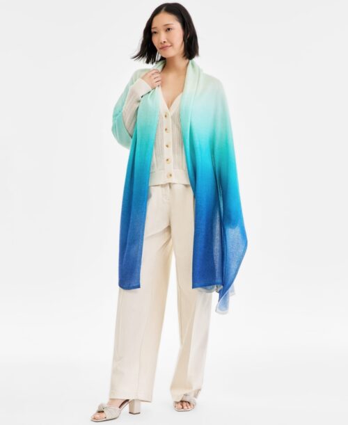 Charter Club 100% Cashmere Oversized Scarf, Macy's Exclusive- Hint of Mint